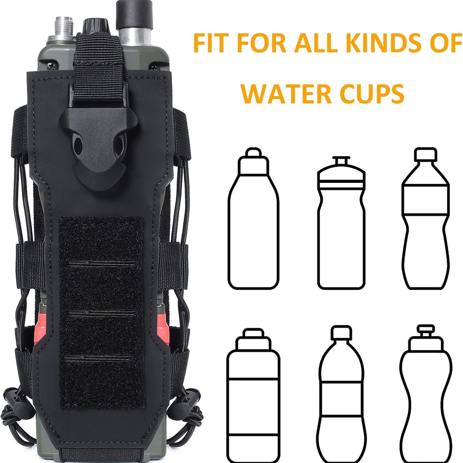 Outdoor Hunting Packs - Bolsa Molle para Botella de Agua,