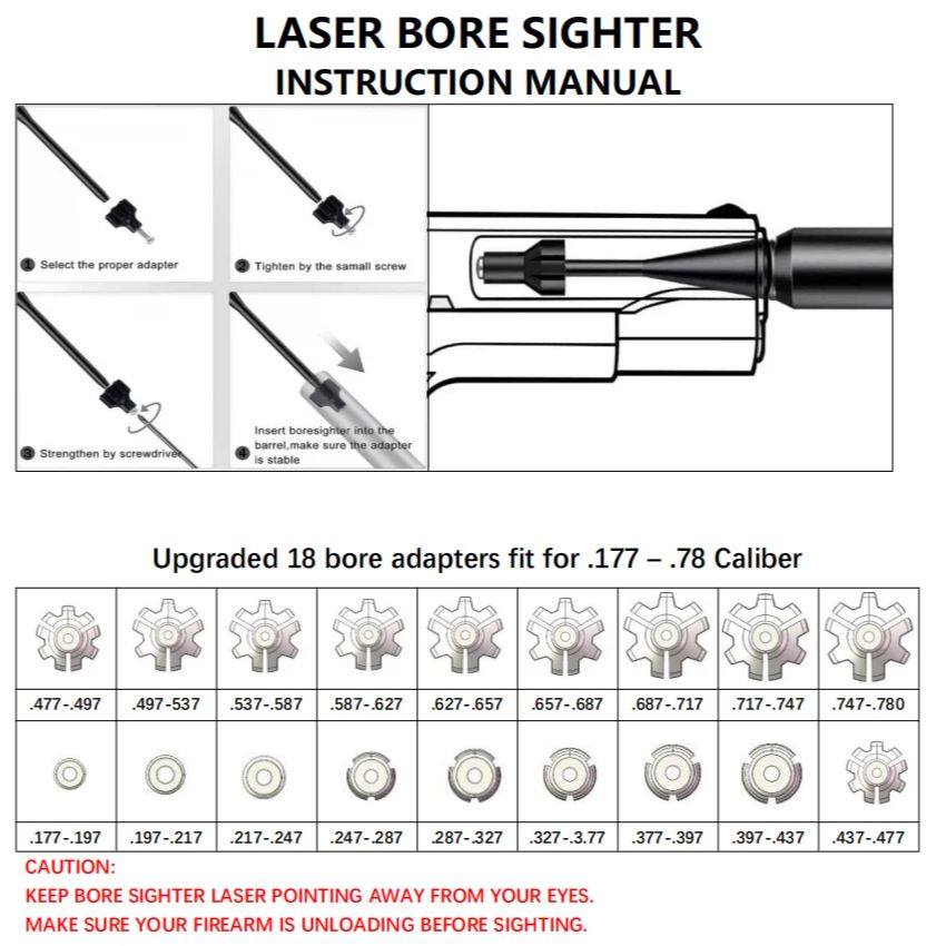 Laser Boresighter Kit - Kit de encendedor láser de carga