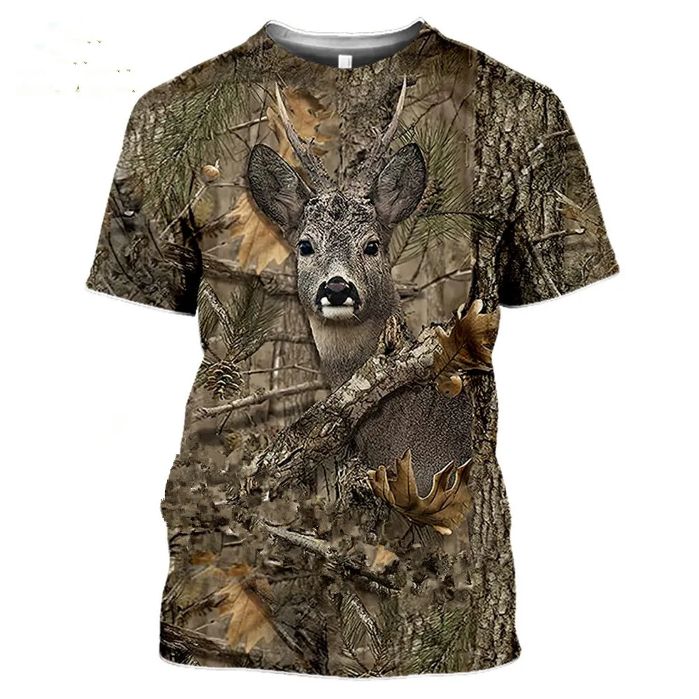 Outdoor Hunting Prints - Camiseta deportiva con estampado 3D de