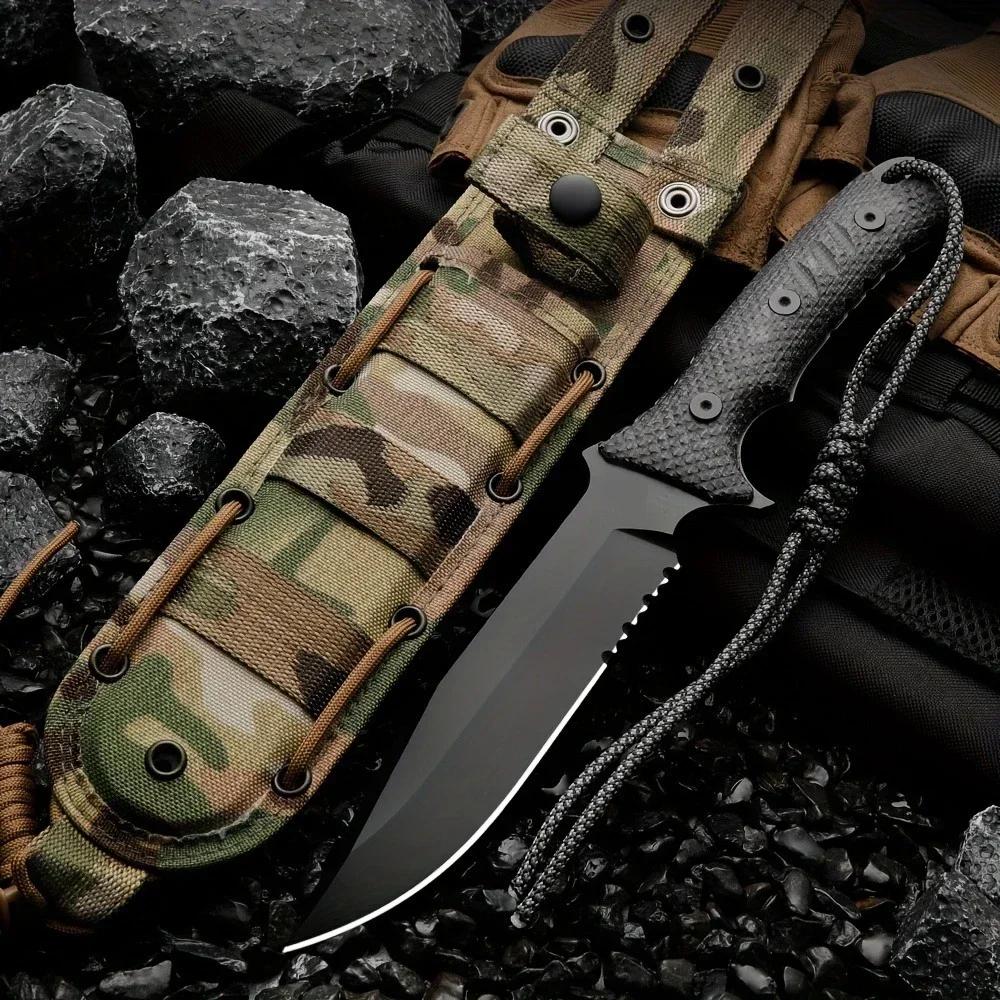 Cuchillo recto para acampar al - Hunting And Camping In Jungle reseña y precio